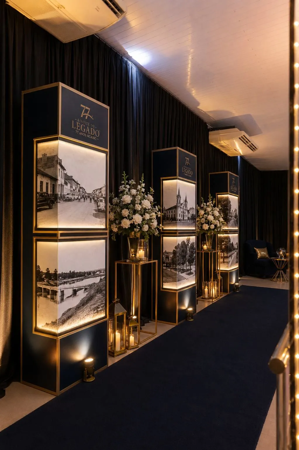 Entrada decorada do evento